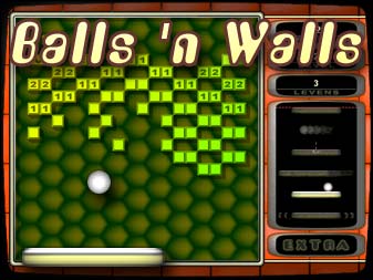 Spiel Balls 'n Walls online: Mehr als einhundert Level reiner Spa&szlig;! Einfach nur den Ball mit der Konsole zur&uuml;ck schlagen, um die Wand abzur&auml;umen. Sammel Bonuspunkte, um deine Konsole zu verbessern und versuche, in jedem Level einen Ausgang zu finden, um im Spiel weiter voran zu kommen.