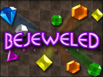 Spiel Bejeweled online: Tauschen Sie zwei benachbarte Steine und stellen Sie eine Reihe mit drei oder mehr identischen Steinen her. Spielen Sie Schwierigkeitsstufe 2 oder 3 f&uuml;r Real-Time-Action.