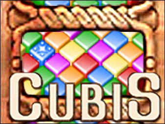 Spiel Cubis online: Entferne W&uuml;rfel vom Spielfeld, indem Du Ketten von mindestens drei gleichfarbigen W&uuml;rfeln erstellst. Diagonale Verbindungen z&auml;hlen nicht. Das Feld "&uuml;brige W&uuml;rfel" zeigt an, wie viele W&uuml;rfel noch entfernt werden m&uuml;ssen.