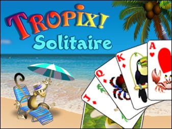 Spiel Tropix Solitaire online: Langeweile am Strand? Da w&auml;re ein Kartenspiel doch das Richtige: Stell deinen Liegestuhl in den Sand, spann den Sonnenschirm auf und spiel Tropix Solitaire.