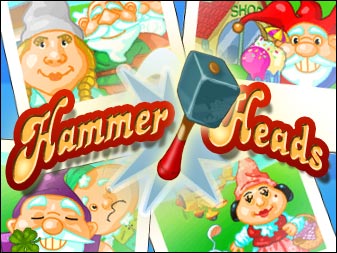 Spiel Hammer Heads online: &Uuml;berall wimmelt es von abgedrehten Zwergen! St&auml;ndig tauchen die nervigen Kerlchen irgendwo auf! Hau in Hammer Heads mit dem Hammer auf die Zwerge, so schnell du kannst.