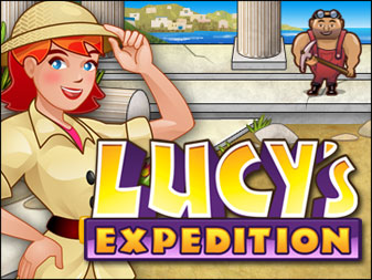 Spiel Lucy's Expedition online: Such in Lucy's Expedition nach Artefakten und leite ein Arch&auml;ologenteam! Sch&uuml;tze deine Helfer vor Hunger, Durst und deinem Rivalen Nigel Gneaugood.