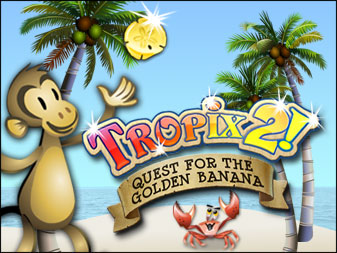 Spiel Tropix 2 - The Quest For the Golden Banana online: Erforsche neue Inseln in Tropix 2 - The Quest for the Golden Banana! Drei verschiedene Spiele erwarten dich - und wilde Piraten.