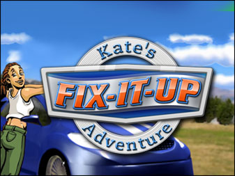 Spiel Fix-it-up - Kate's Adventure online: In Fix-it-Up - Kate's Adventure  kannst du Kate helfen, den Kfz-Betrieb ihrer Familie zu retten und dabei ihre gro&szlig;e Liebe zu finden!